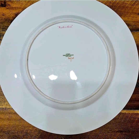 Spode Copeland's China Heath & Rose Pink Plate Floral Gold Trim England - Picture 5 of 5
